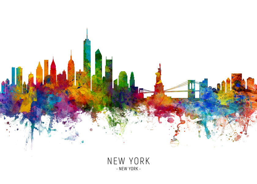Cestovatelský plakát: New York akvarel