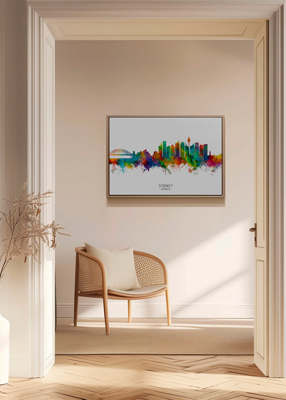 Obraz do kuchyně: Sydney skyline akvarel multicolor