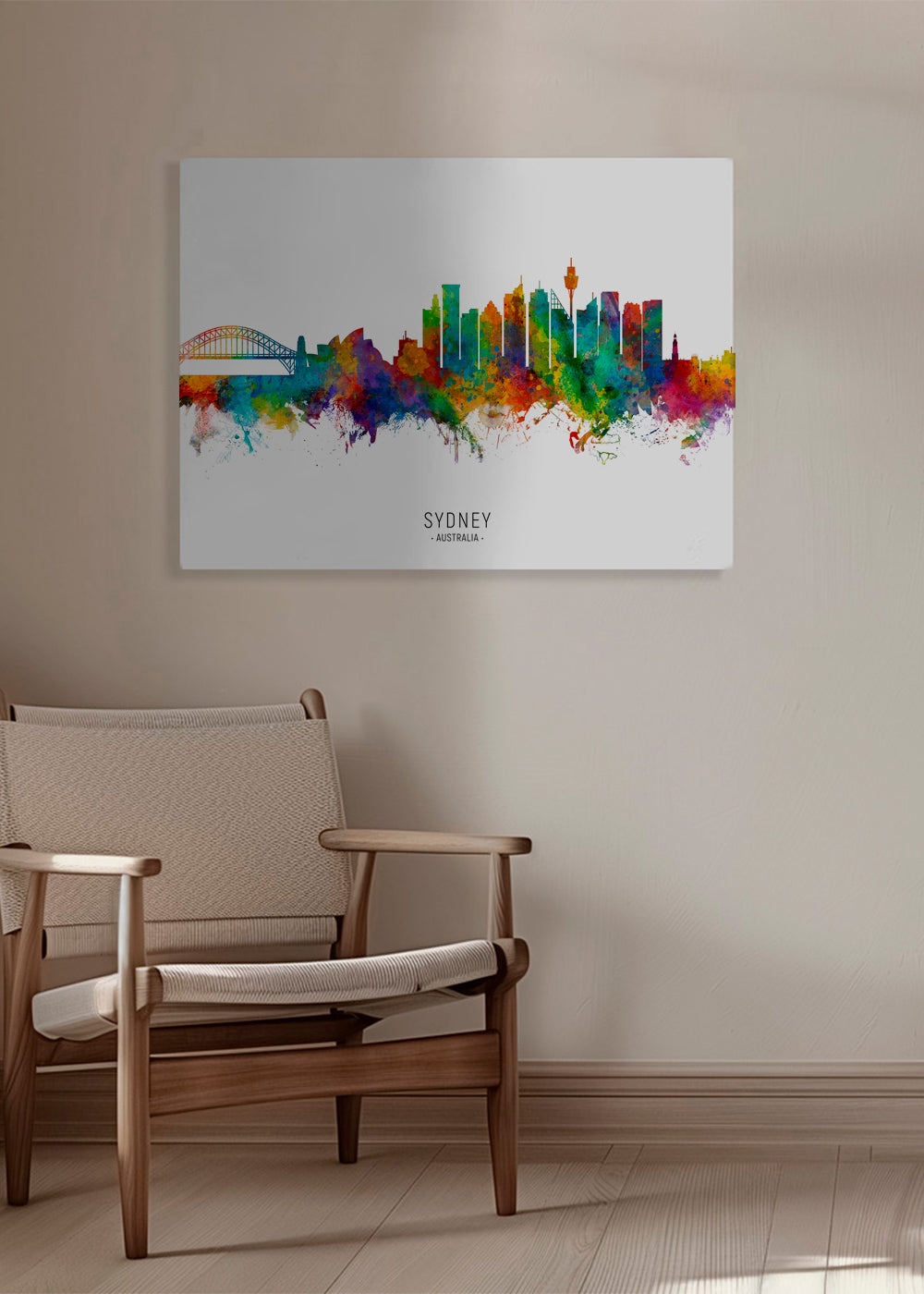Obraz do kuchyně: Sydney skyline akvarel multicolor