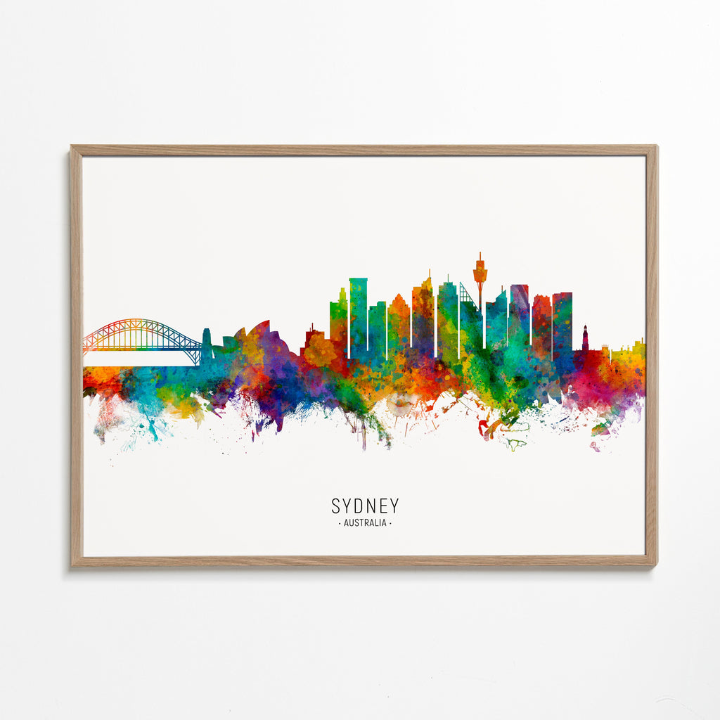 Obraz do kuchyně: Sydney skyline akvarel multicolor