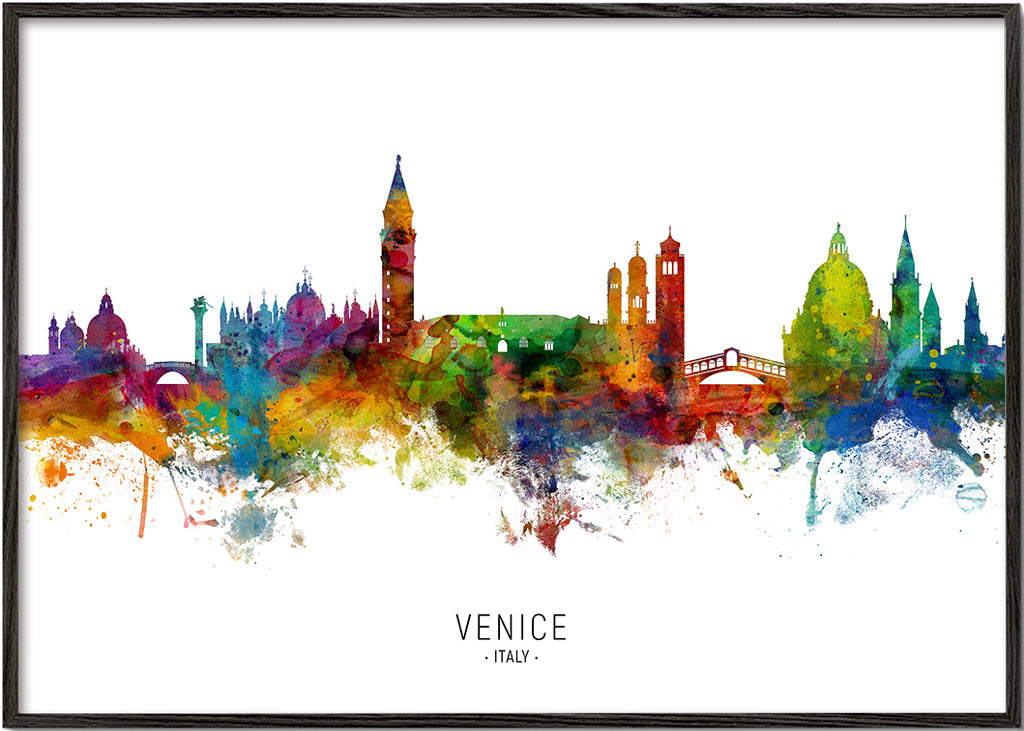 Obraz do kuchyně: Benátky skyline akvarel