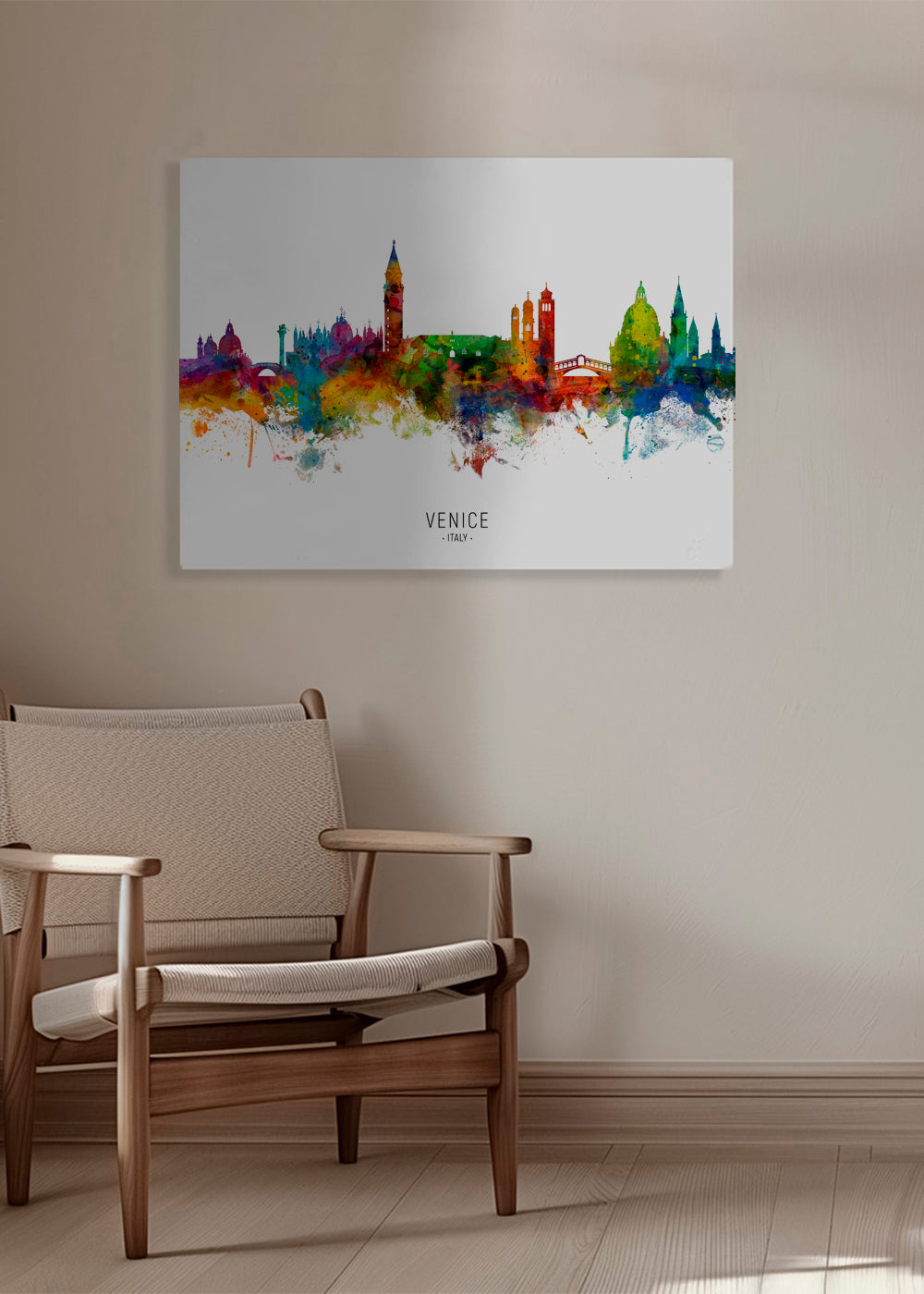 Obraz do kuchyně: Benátky skyline akvarel