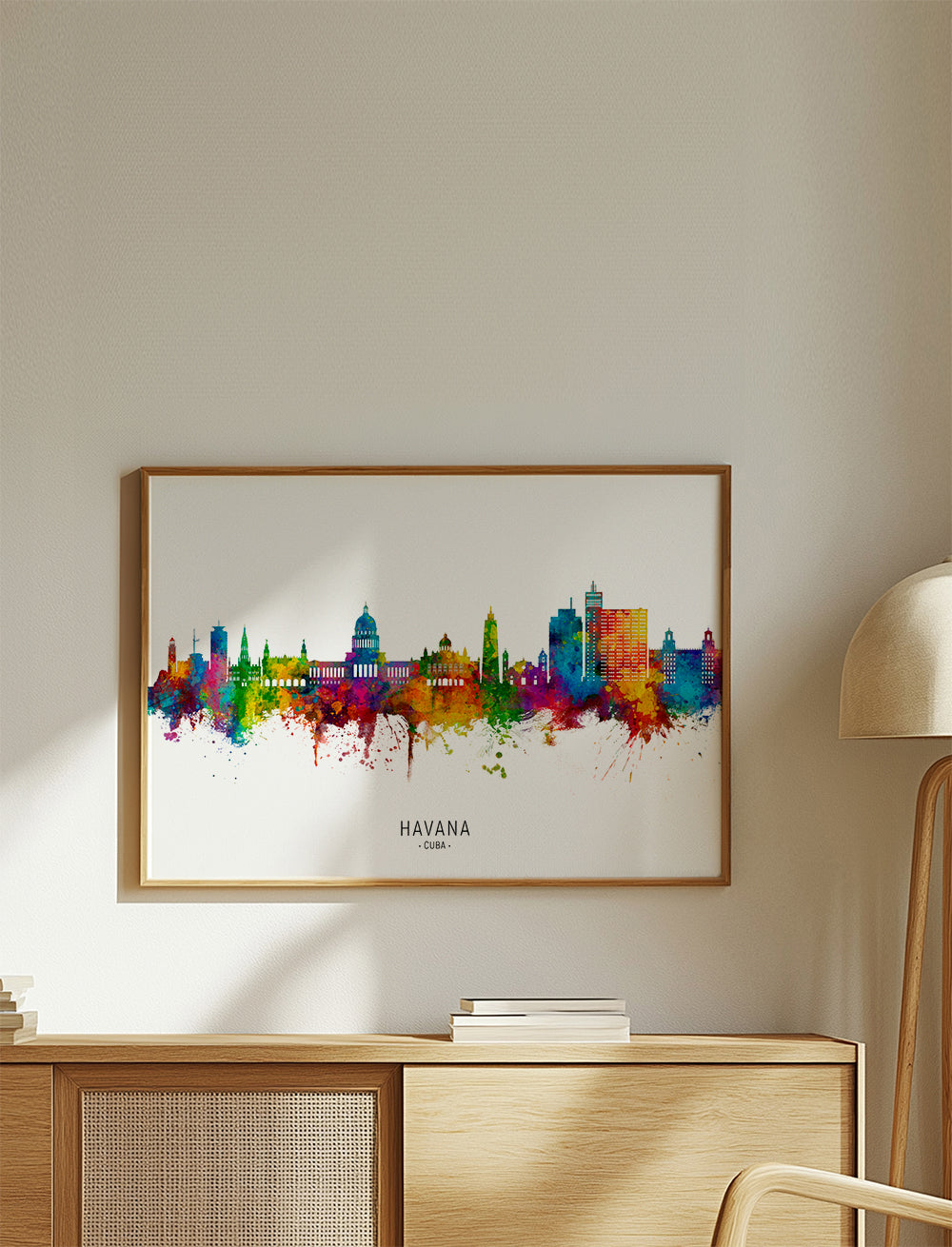 Plakát města Havana skyline v akvarelu