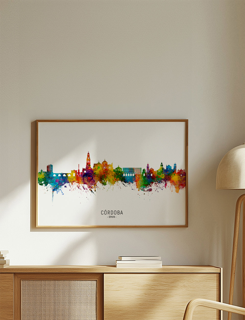 Obraz do kuchyně Córdoba skyline akvarel multicolor