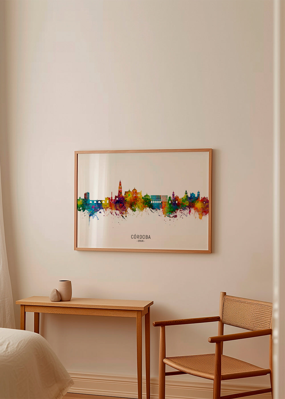 Obraz do kuchyně Córdoba skyline akvarel multicolor