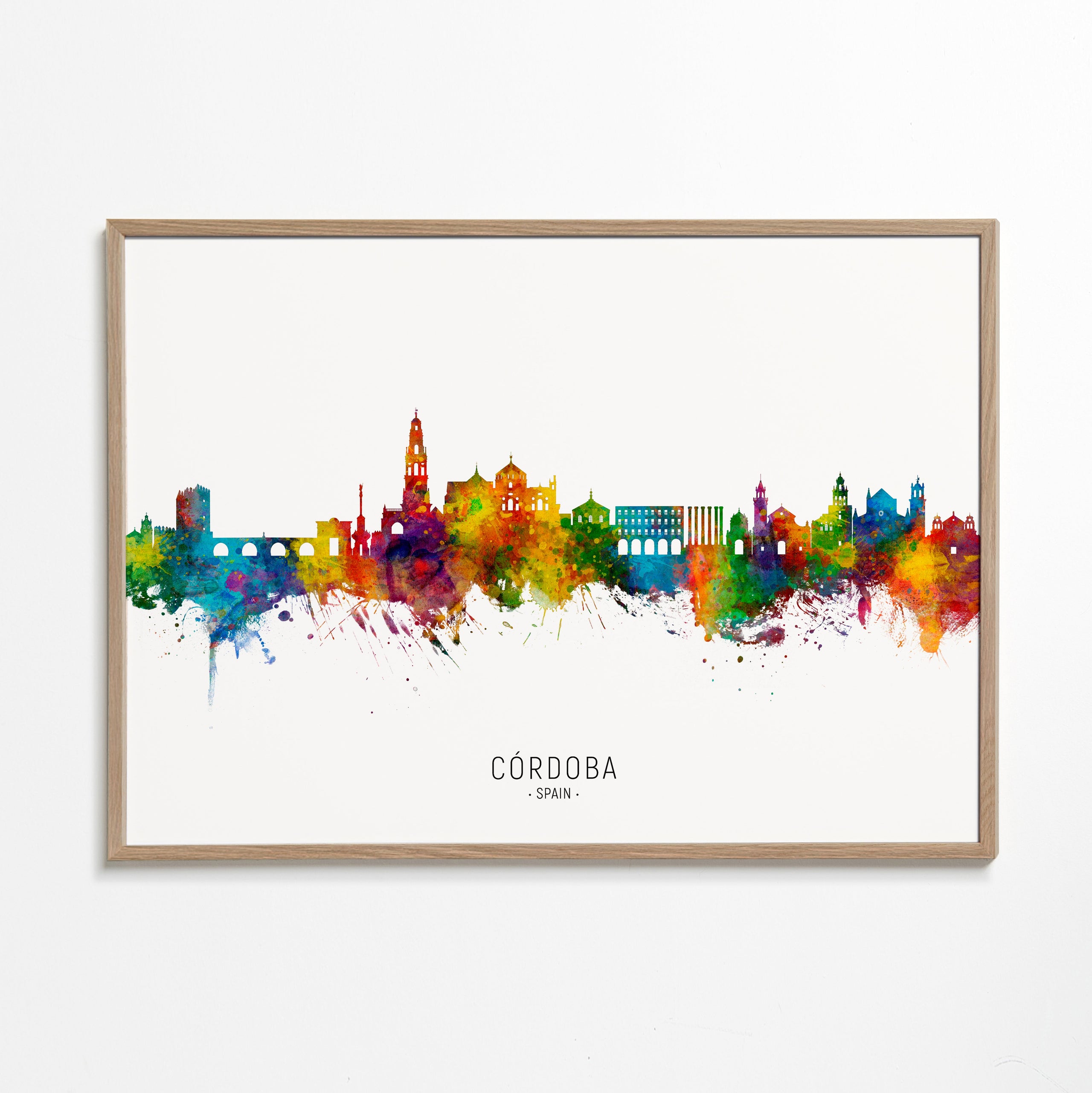 Obraz do kuchyně Córdoba skyline akvarel multicolor