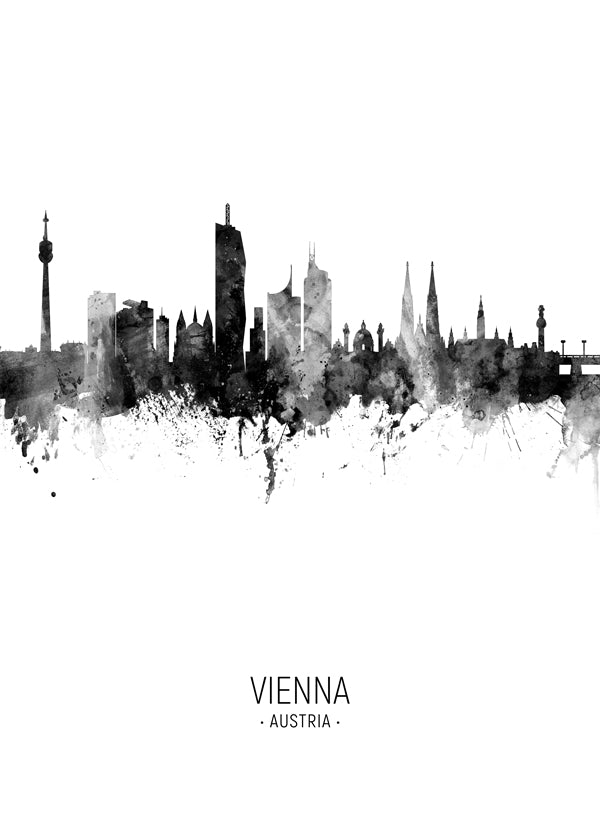 Obraz do města: Vídeňské panorama v inkoustu