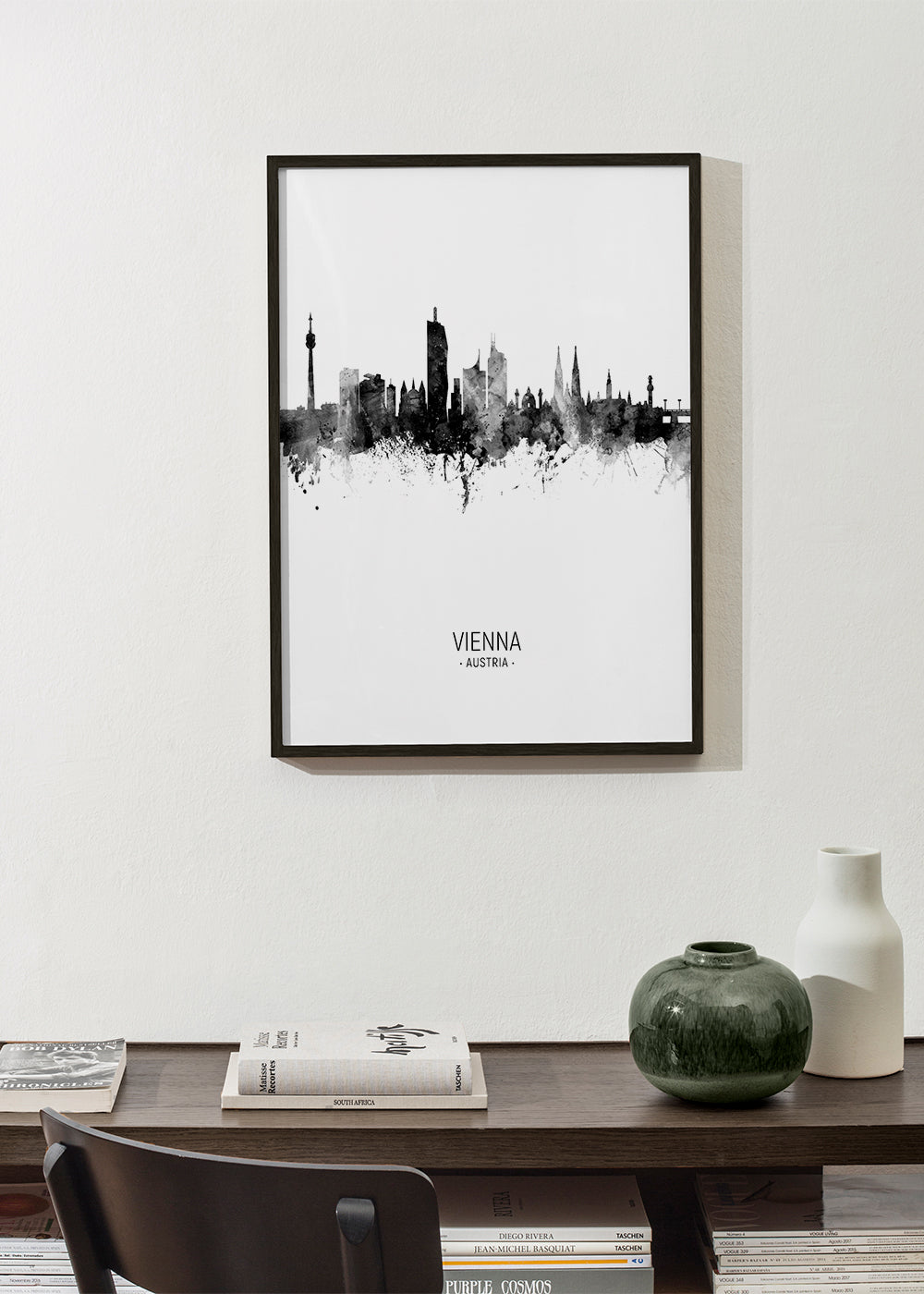 Obraz do města: Vídeňské panorama v inkoustu