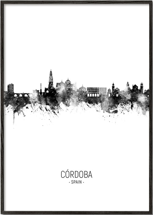 Cuadro de ciudades Córdoba panorama v inkoustu