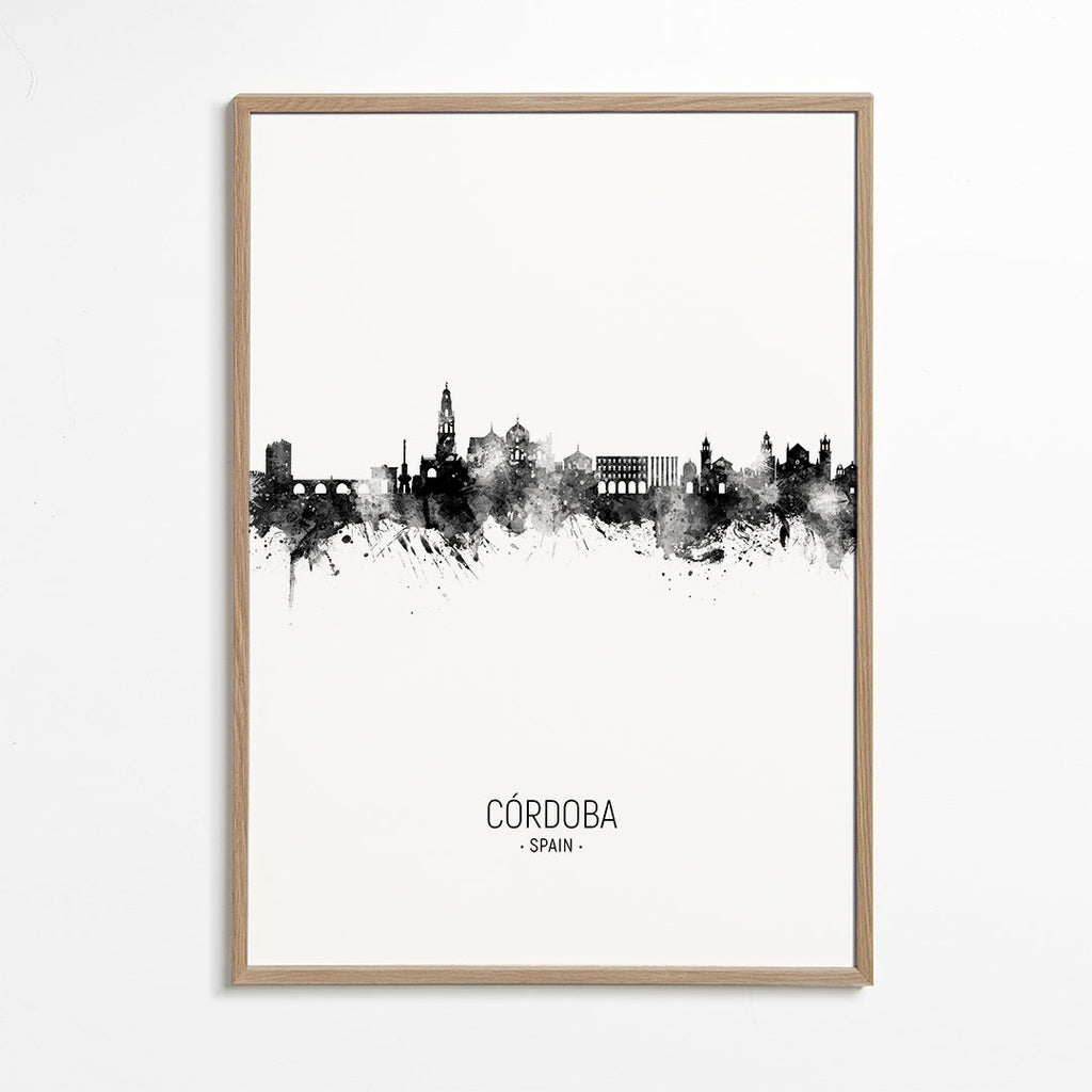 Cuadro de ciudades Córdoba panorama v inkoustu