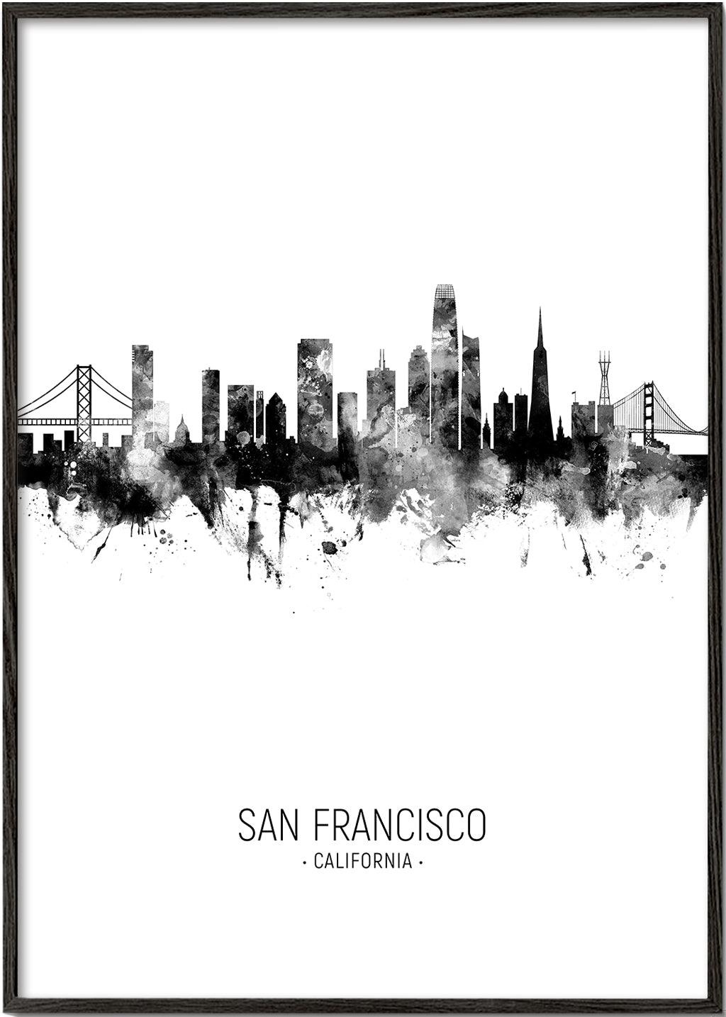 Obraz města San Francisco silueta v inkoustu