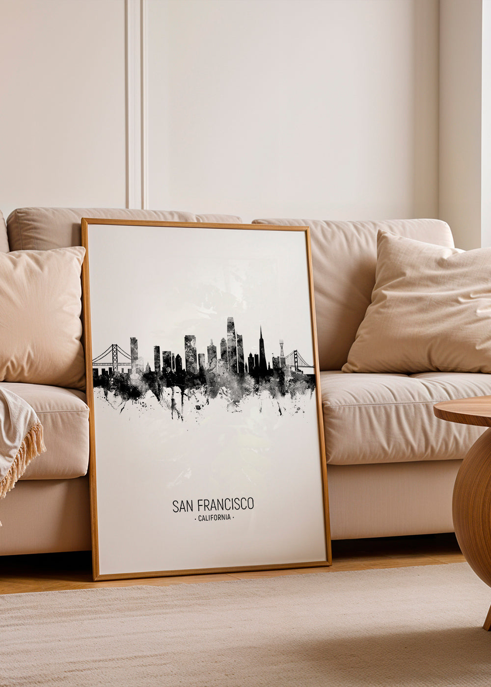 Obraz města San Francisco silueta v inkoustu