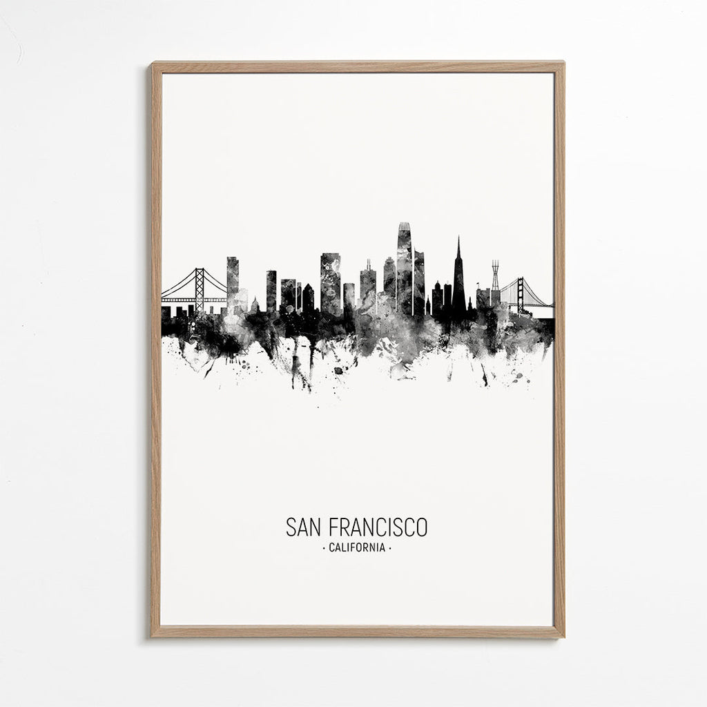 Obraz města San Francisco silueta v inkoustu