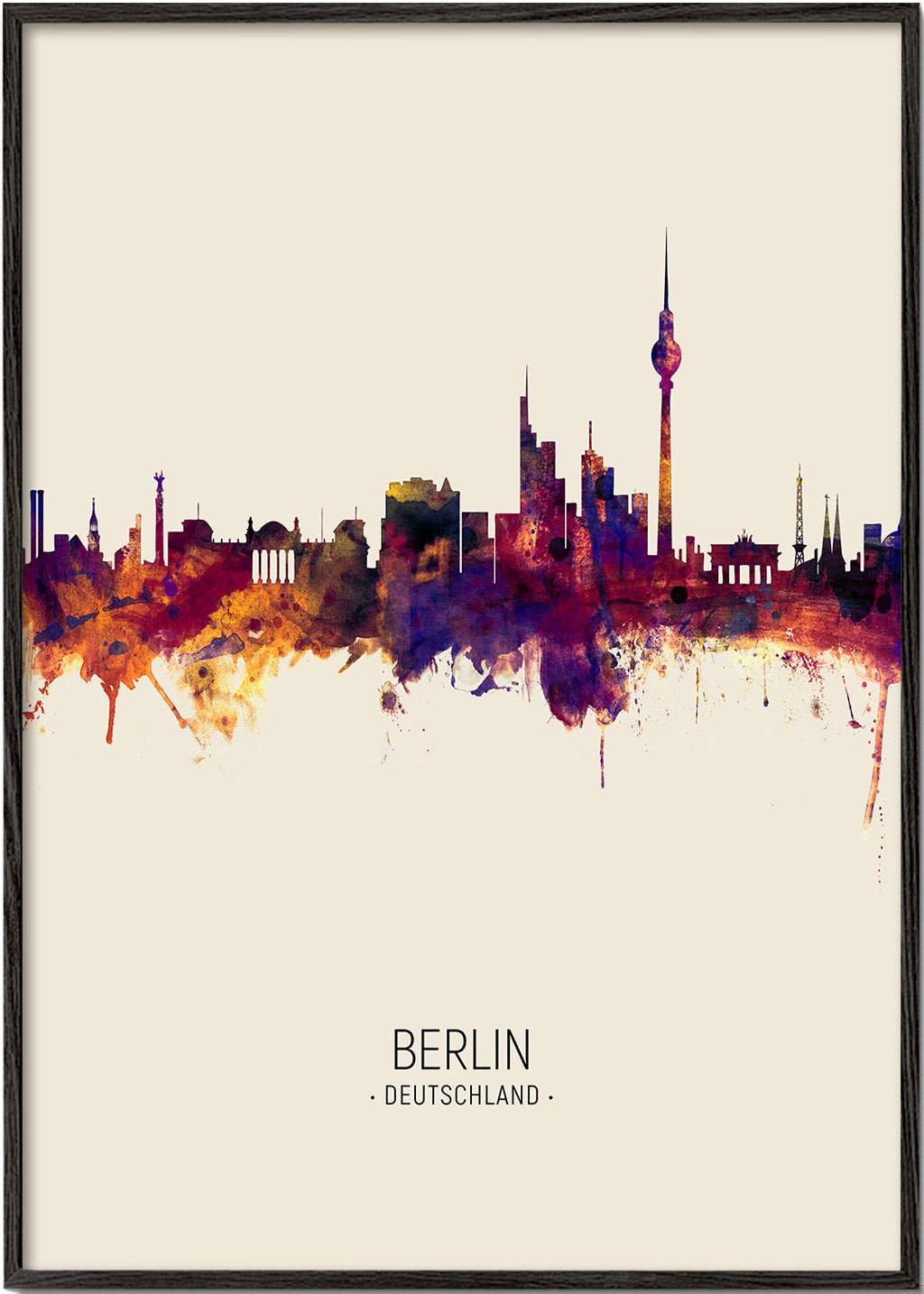 Obraz města Berlín v akvarelu