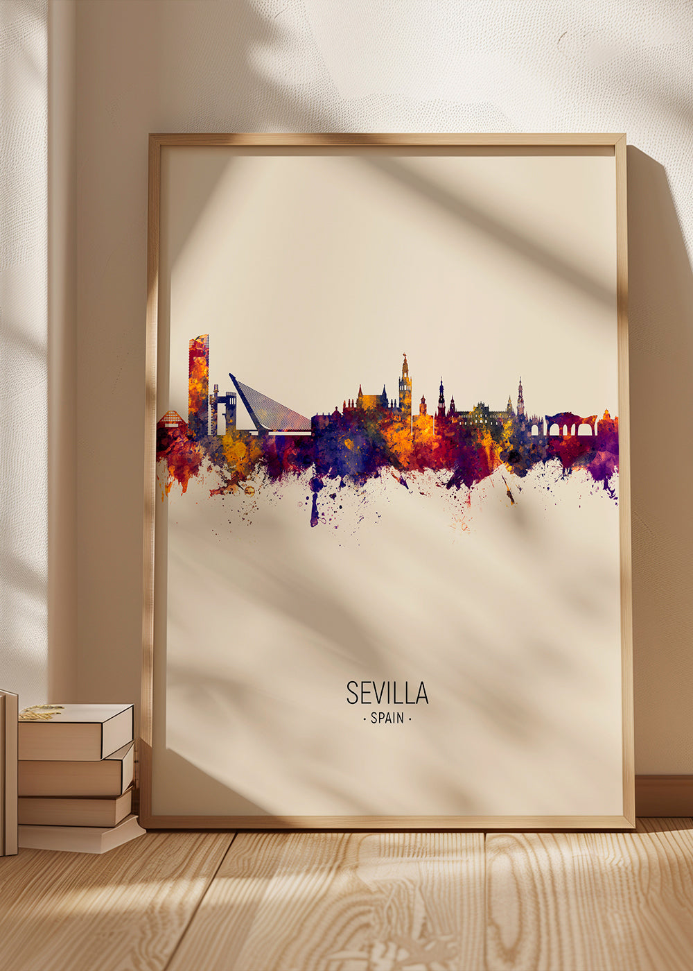 Městský plakát s panoramatem Sevilly