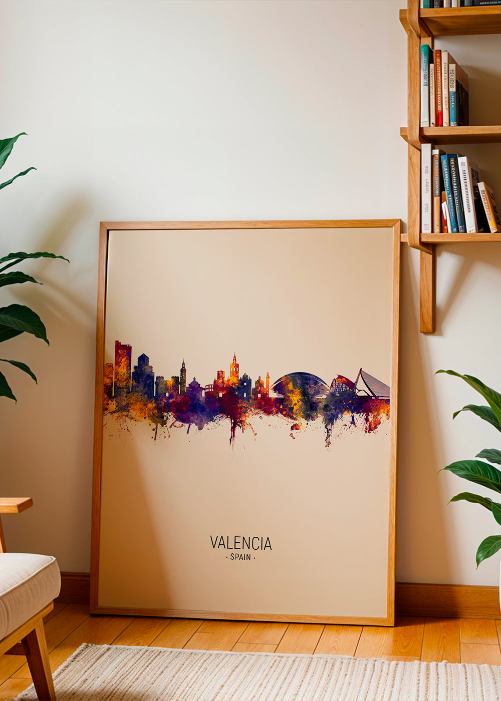 Obraz do kuchyně Valencie akvarelový panoráma