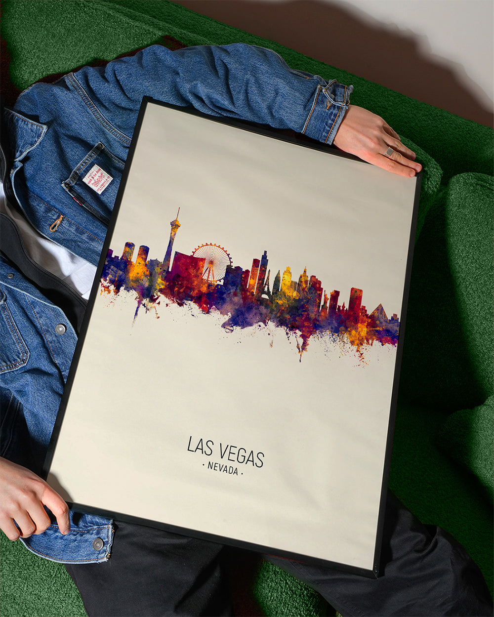 Obraz města Las Vegas akvarel