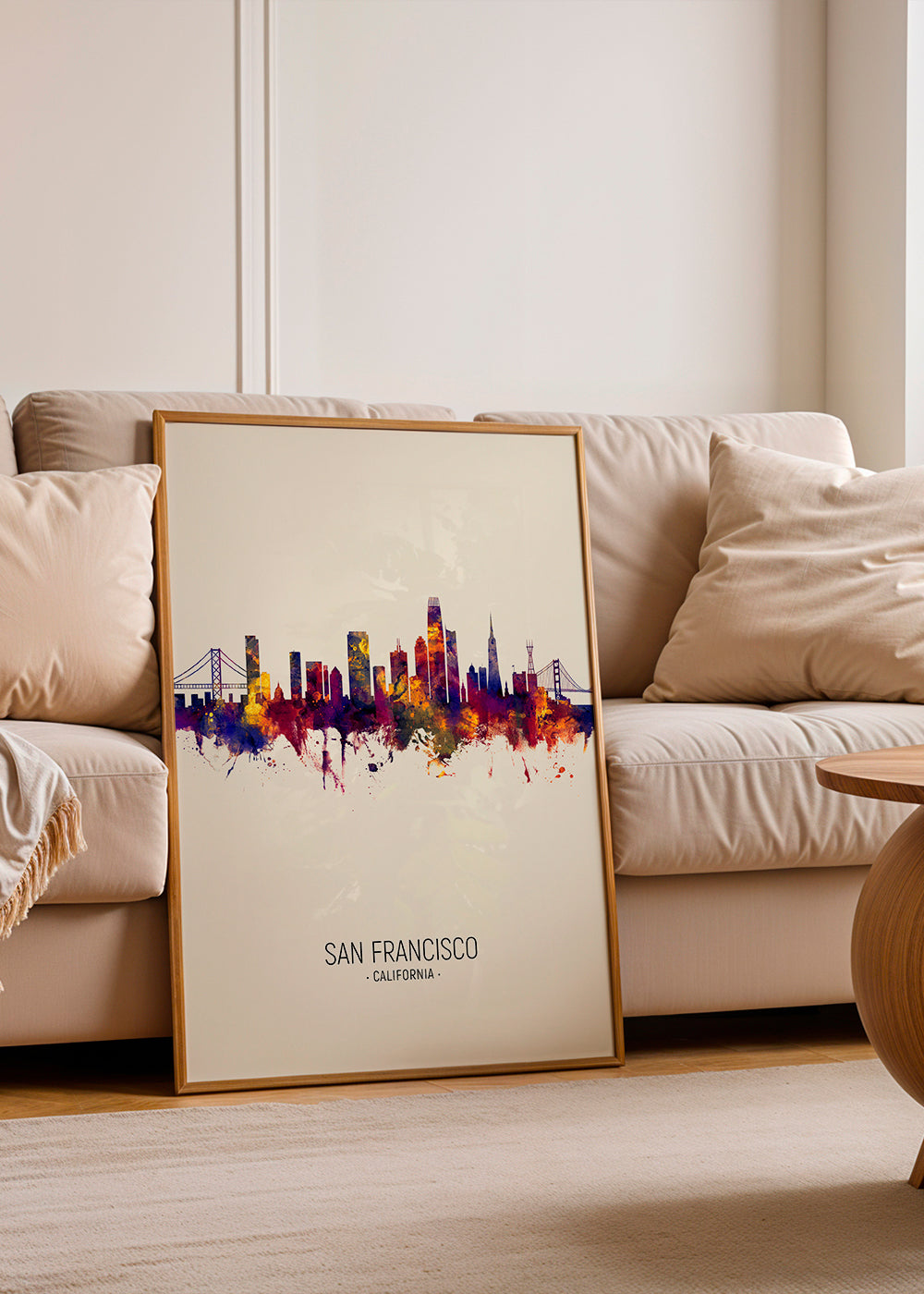 Obraz města San Francisco akvarel