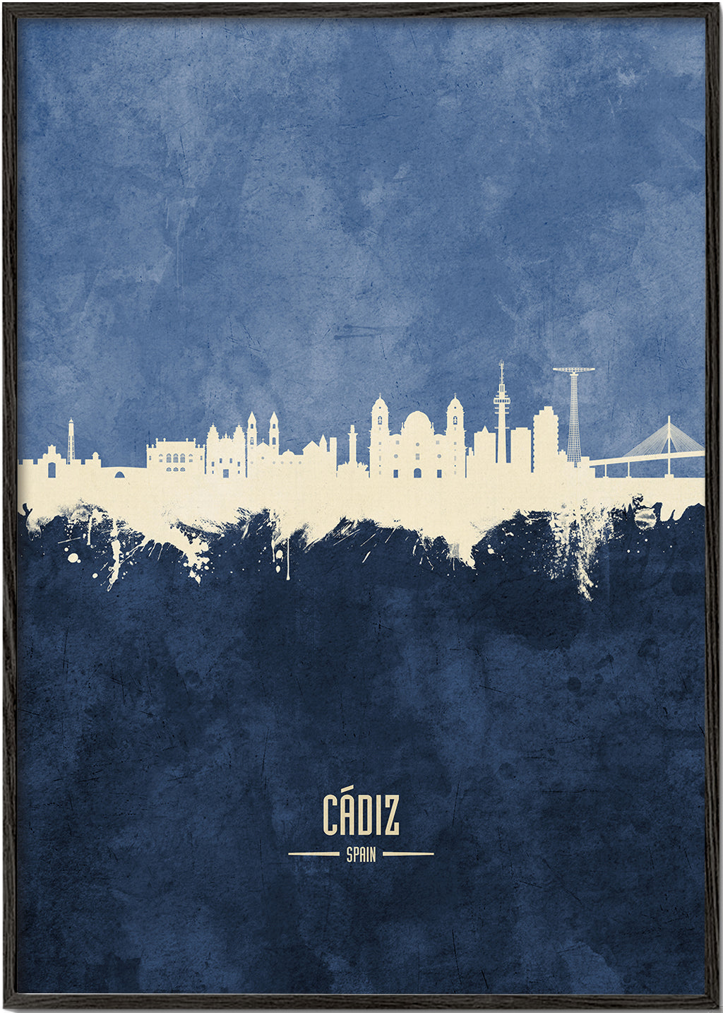 Obraz do města: Panorama Cádiz v bílé a modré