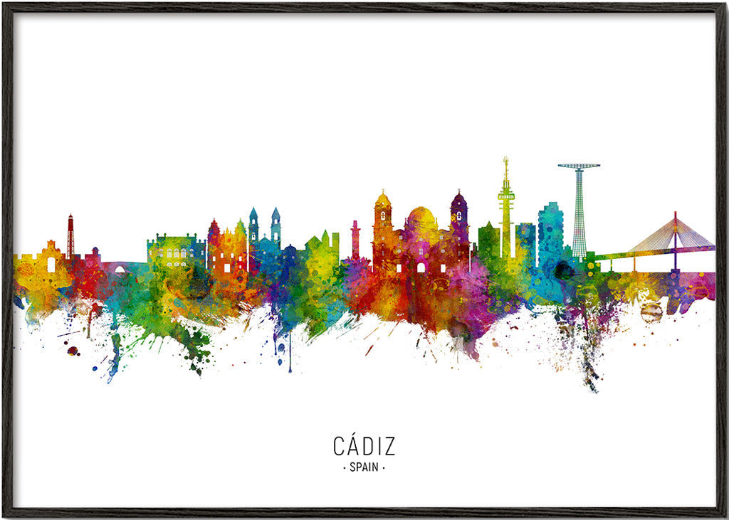 Obraz do města Cádiz barevná skyline