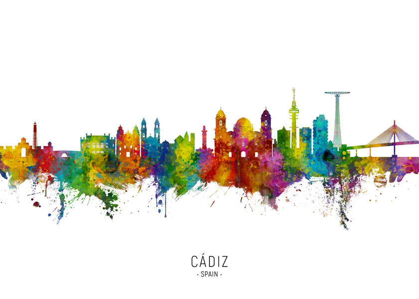 Obraz do města Cádiz barevná skyline