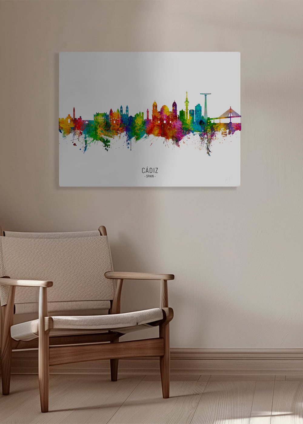 Obraz do města Cádiz barevná skyline