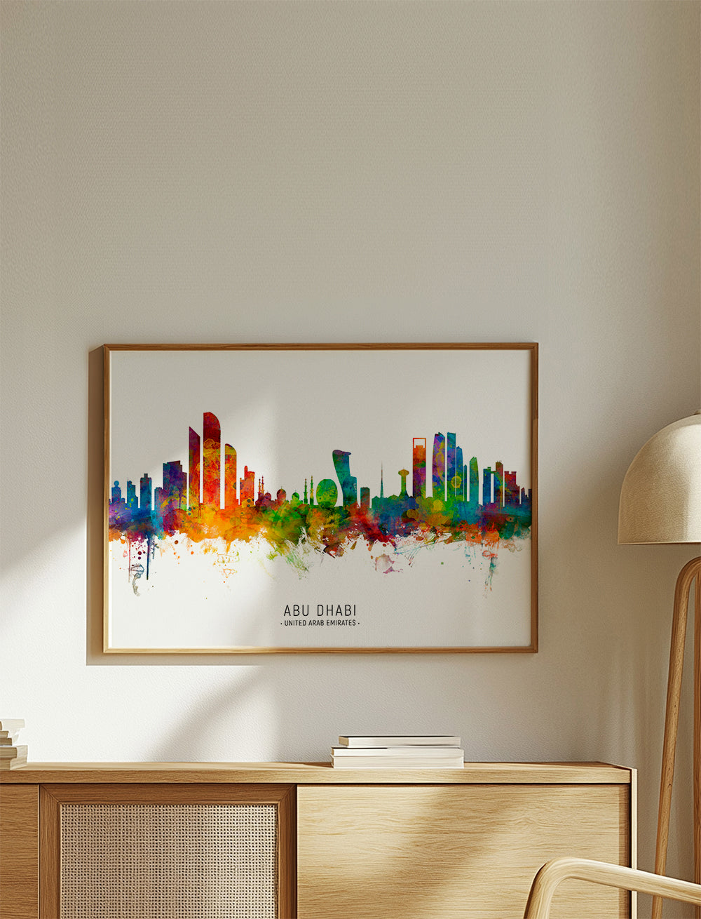 Obraz města Abu Dhabi skyline akvarel
