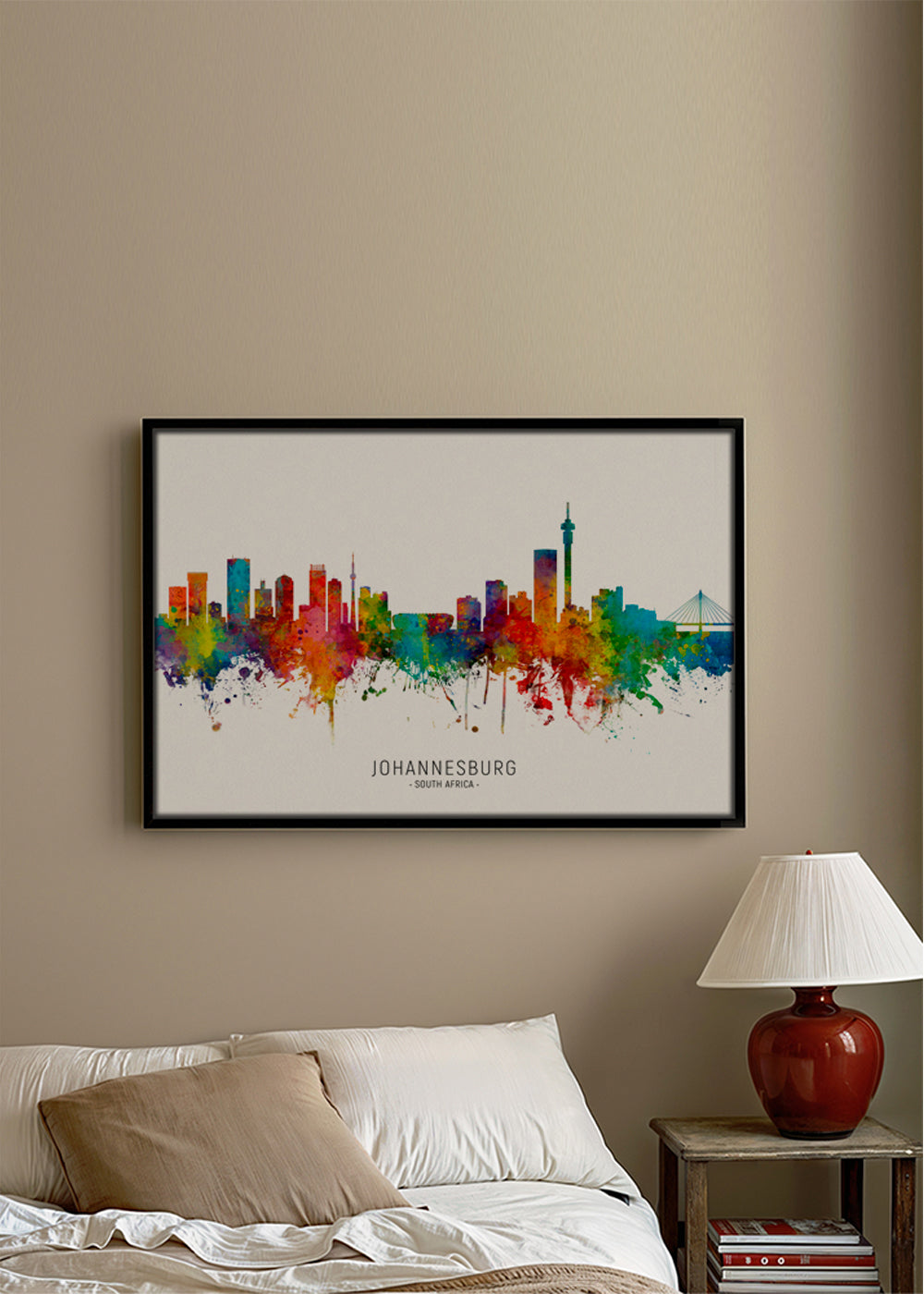 Obraz města Johannesburg skyline akvarel