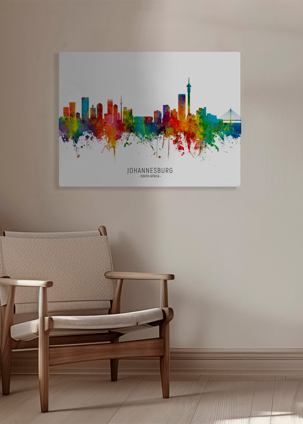 Obraz města Johannesburg skyline akvarel