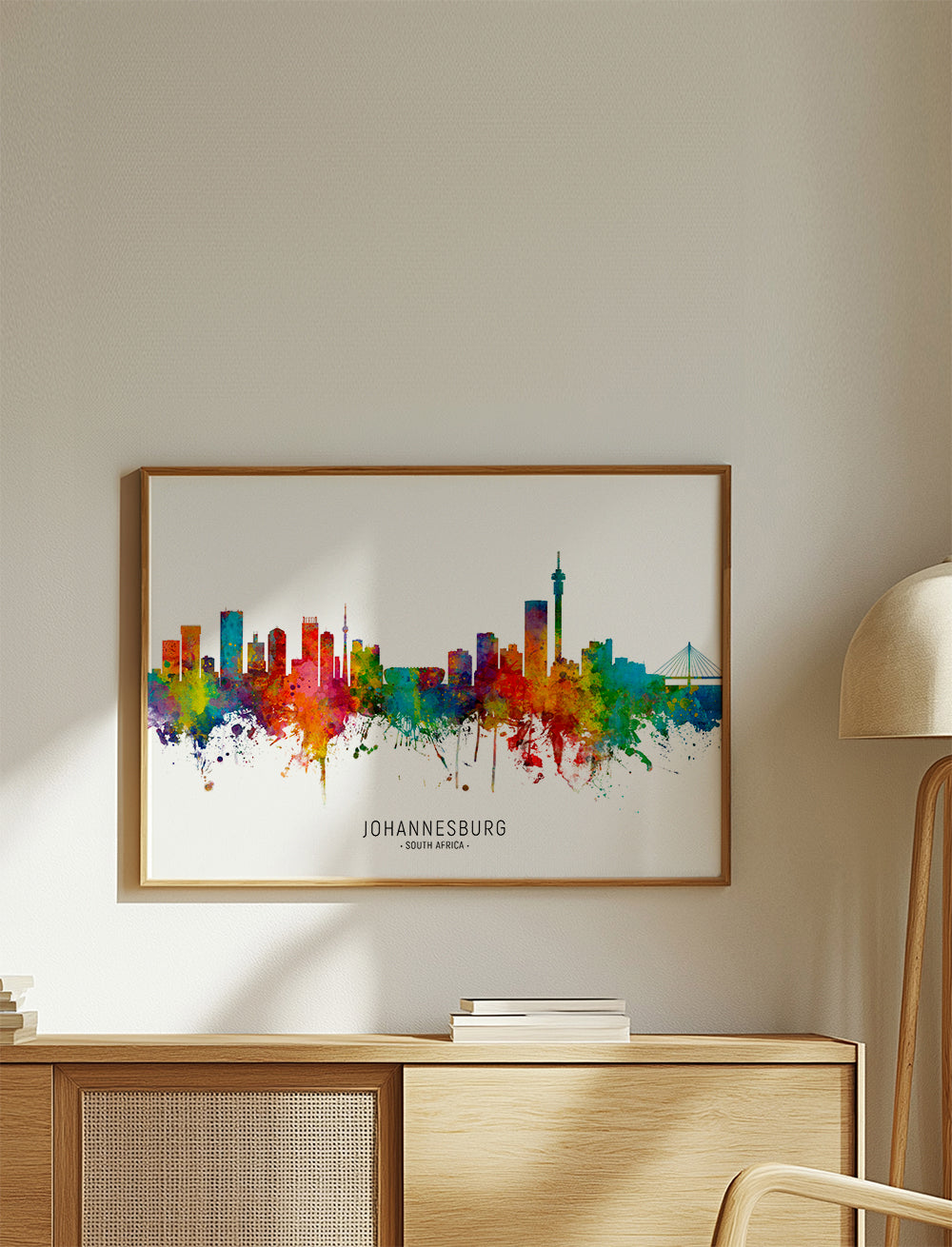 Obraz města Johannesburg skyline akvarel