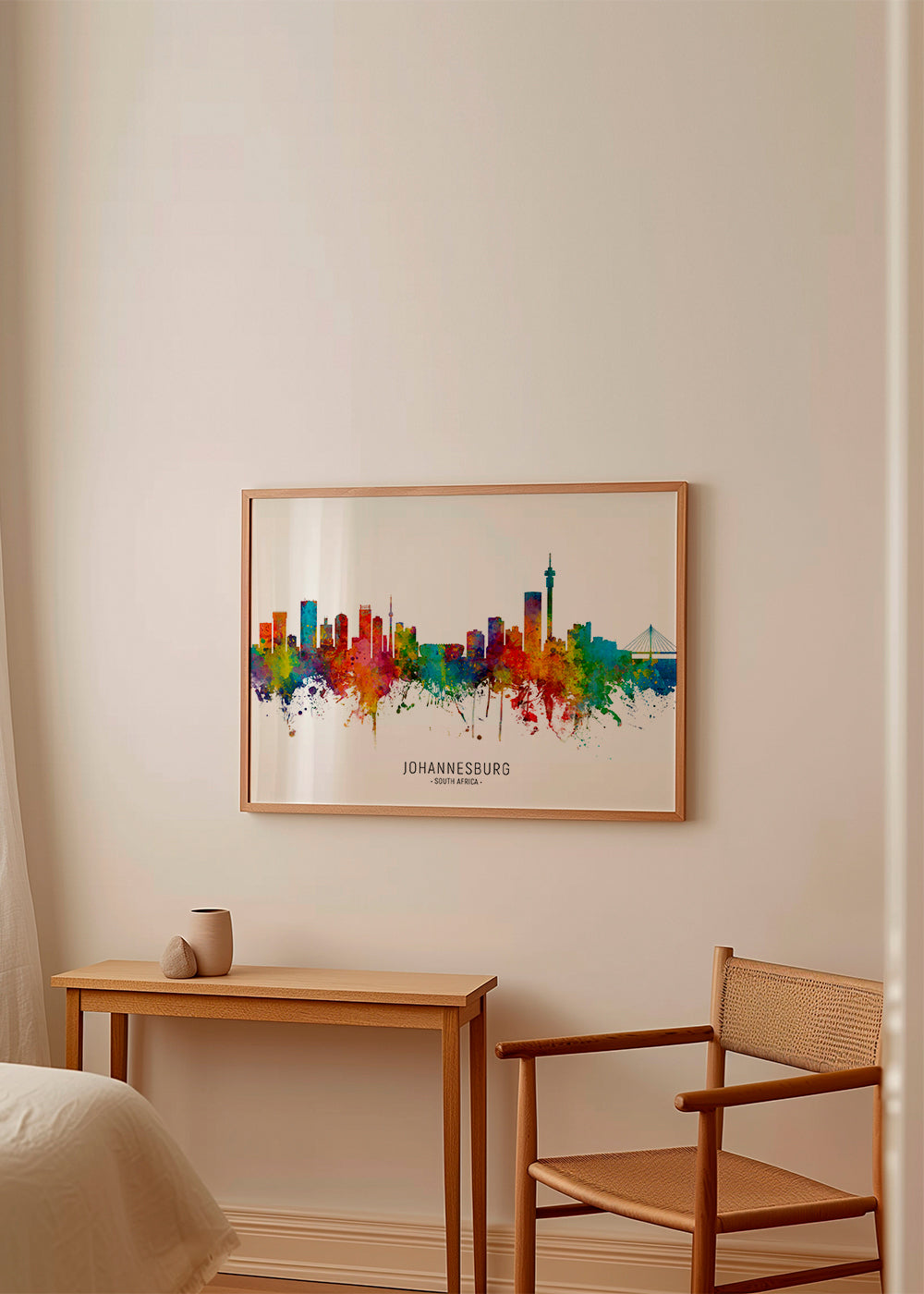 Obraz města Johannesburg skyline akvarel