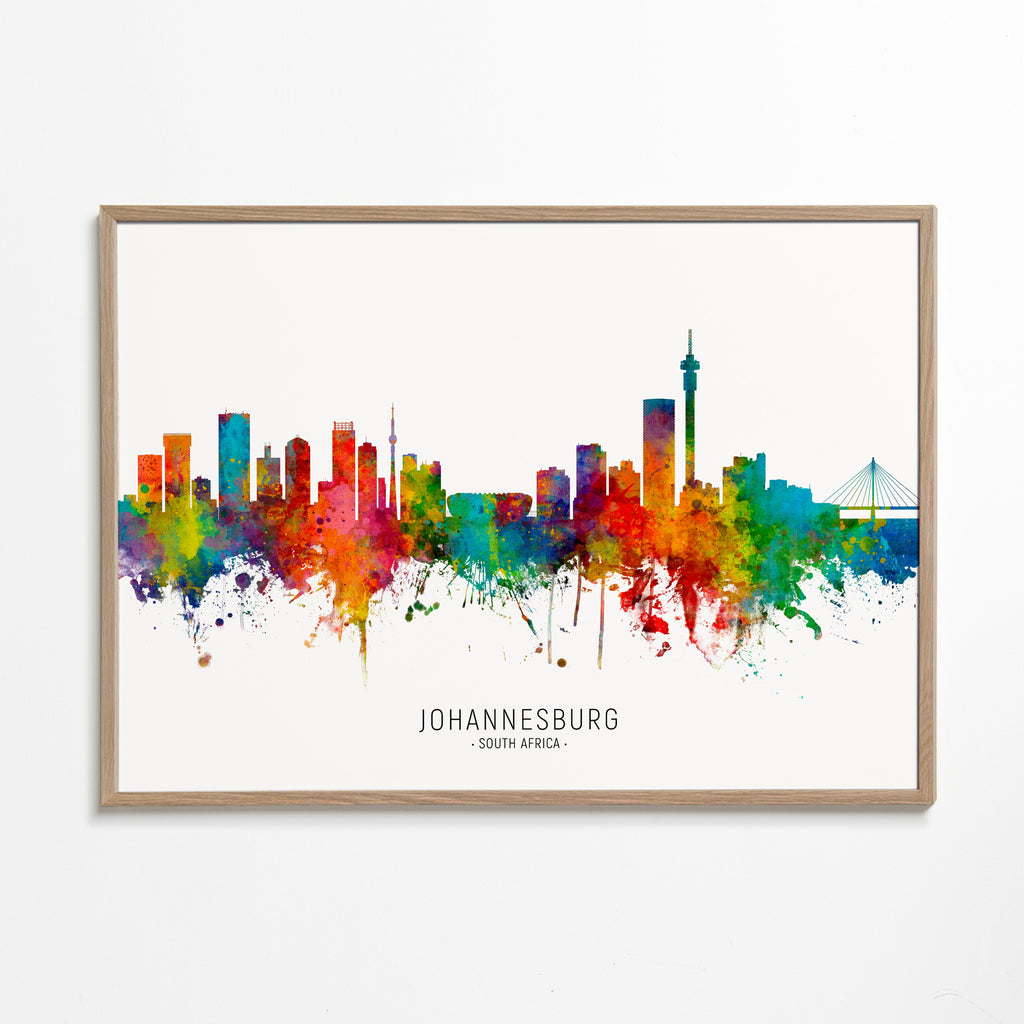 Obraz města Johannesburg skyline akvarel