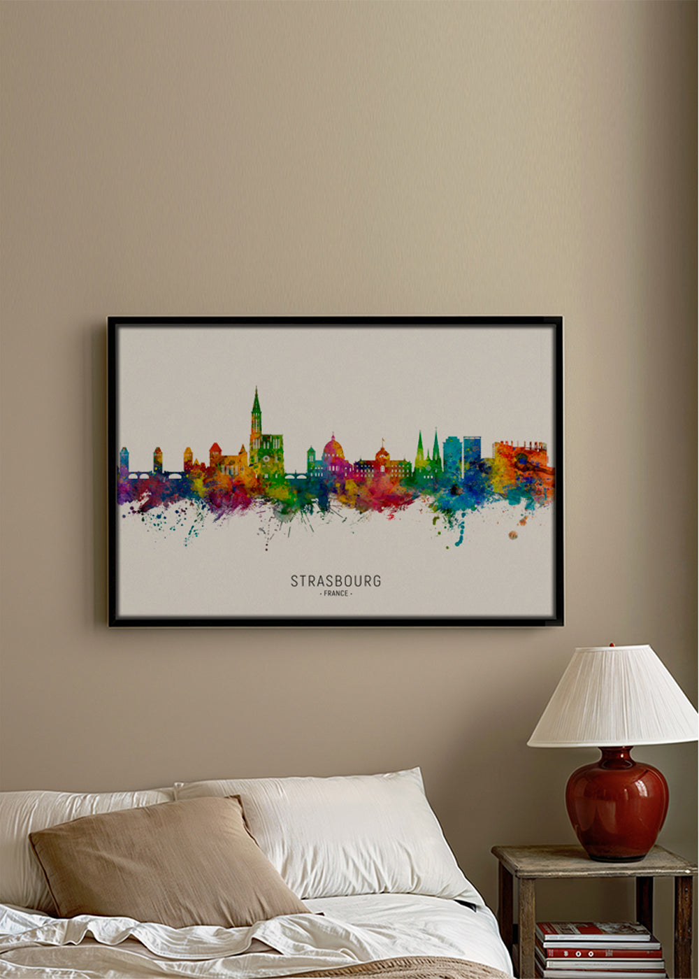 Obraz města Strasbourg barevná skyline
