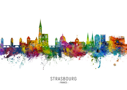 Obraz města Strasbourg barevná skyline