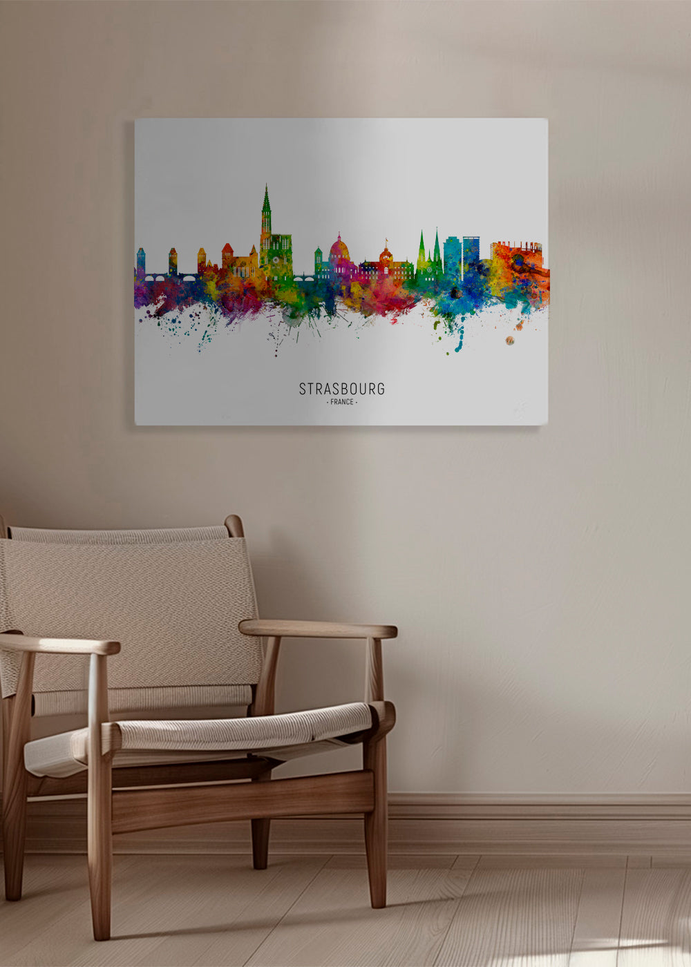Obraz města Strasbourg barevná skyline