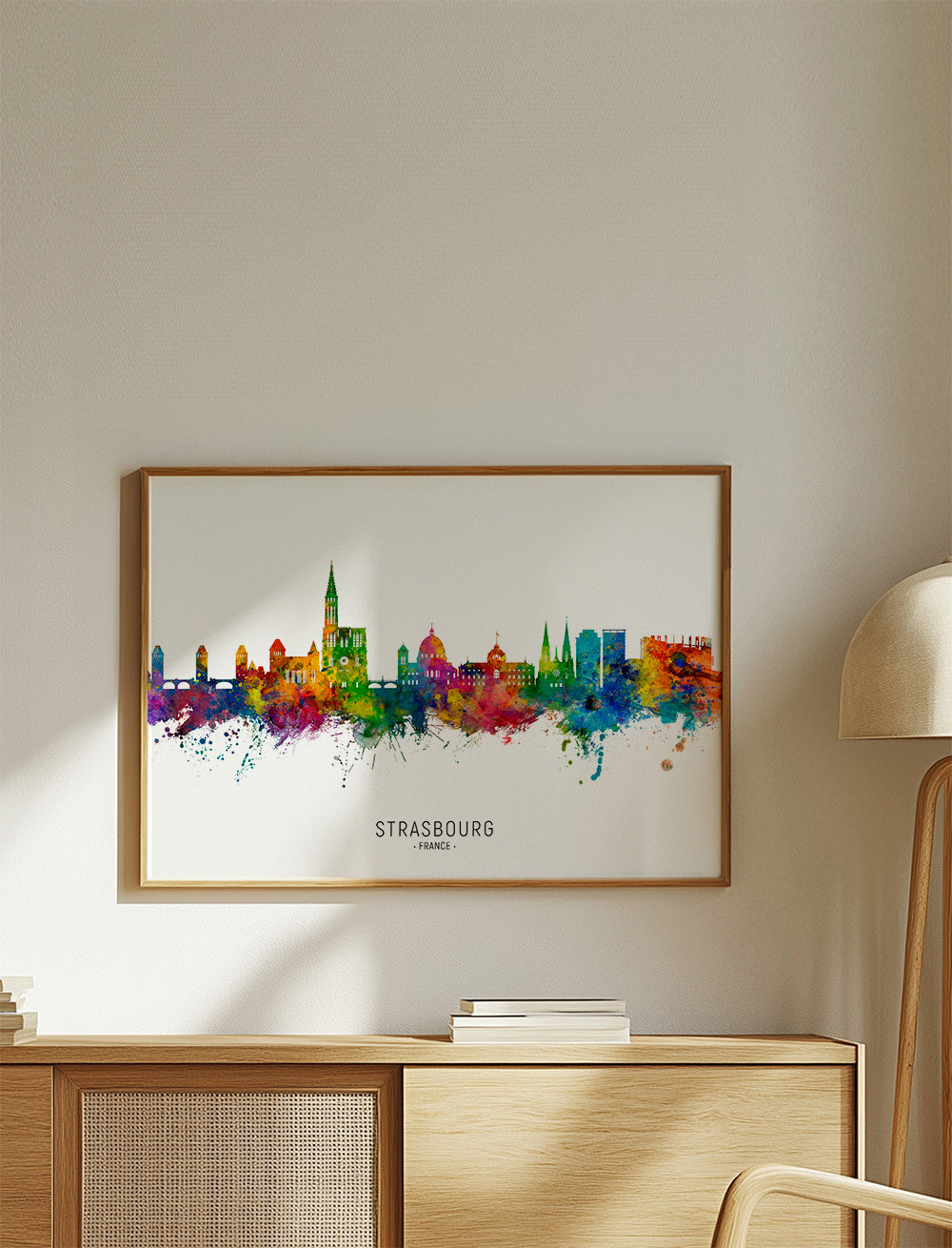 Obraz města Strasbourg barevná skyline