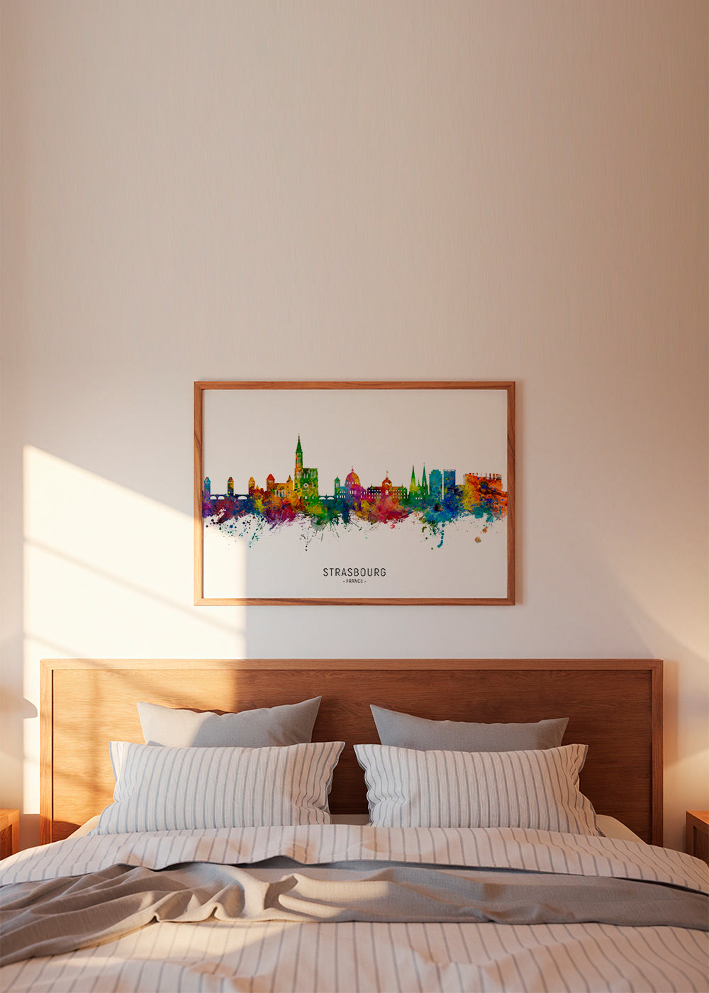 Obraz města Strasbourg barevná skyline