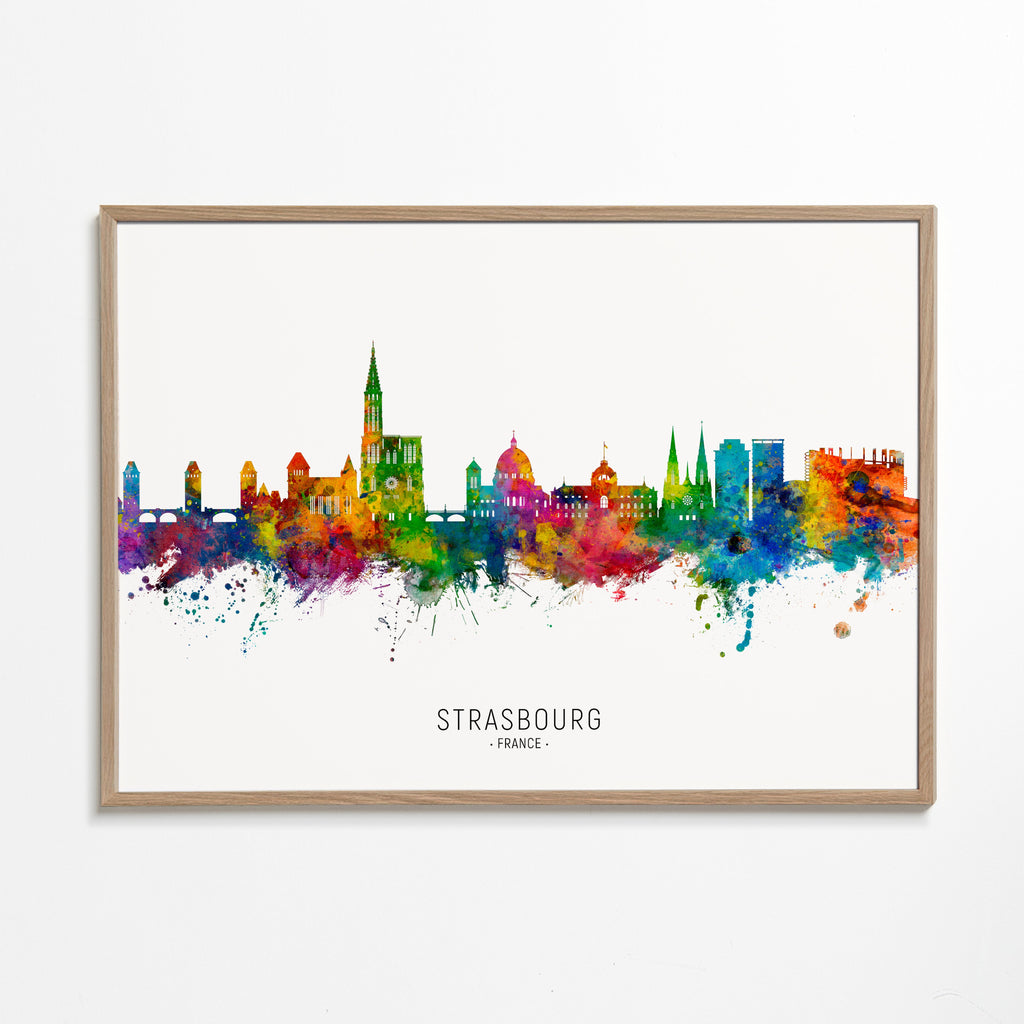 Obraz města Strasbourg barevná skyline