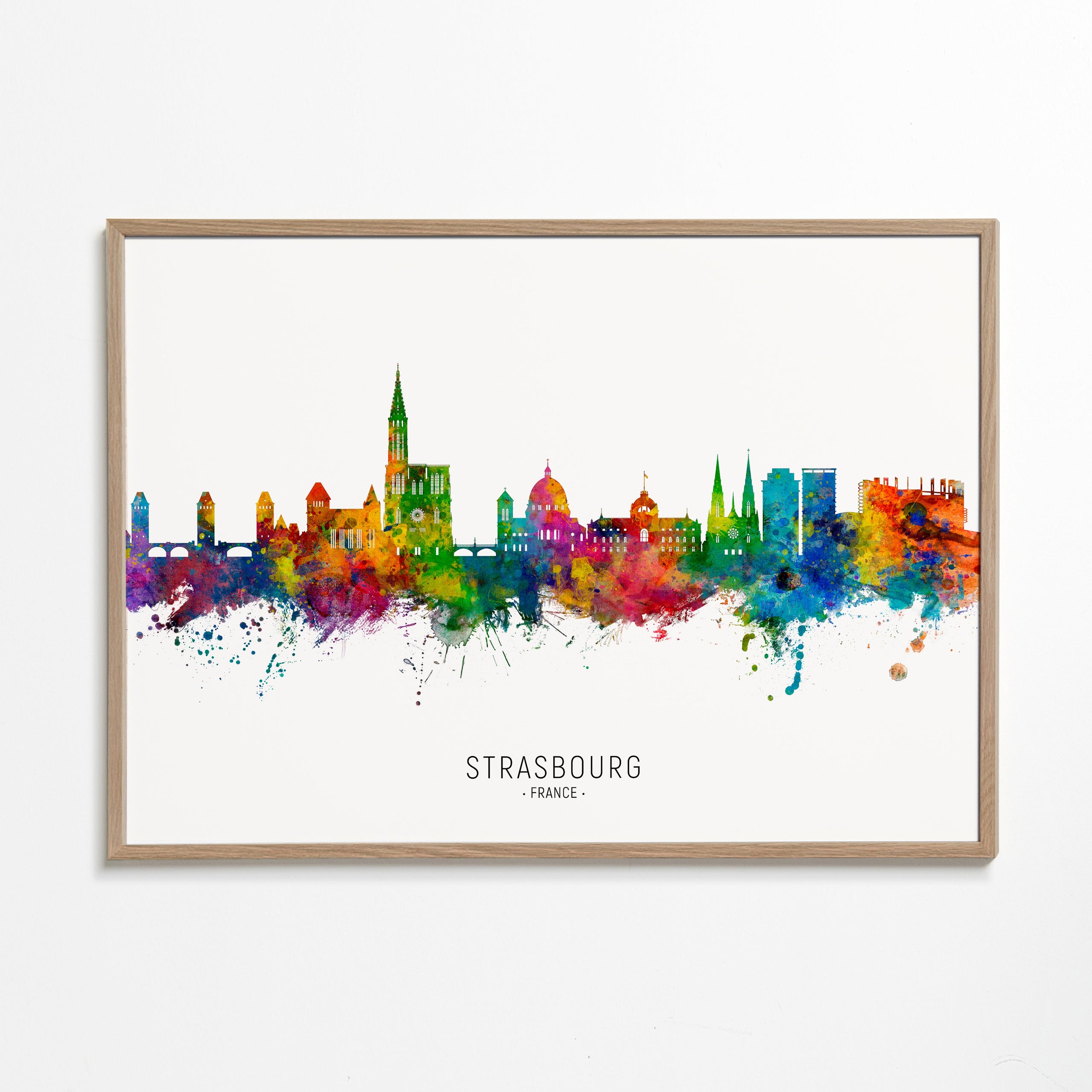 Obraz města Strasbourg barevná skyline