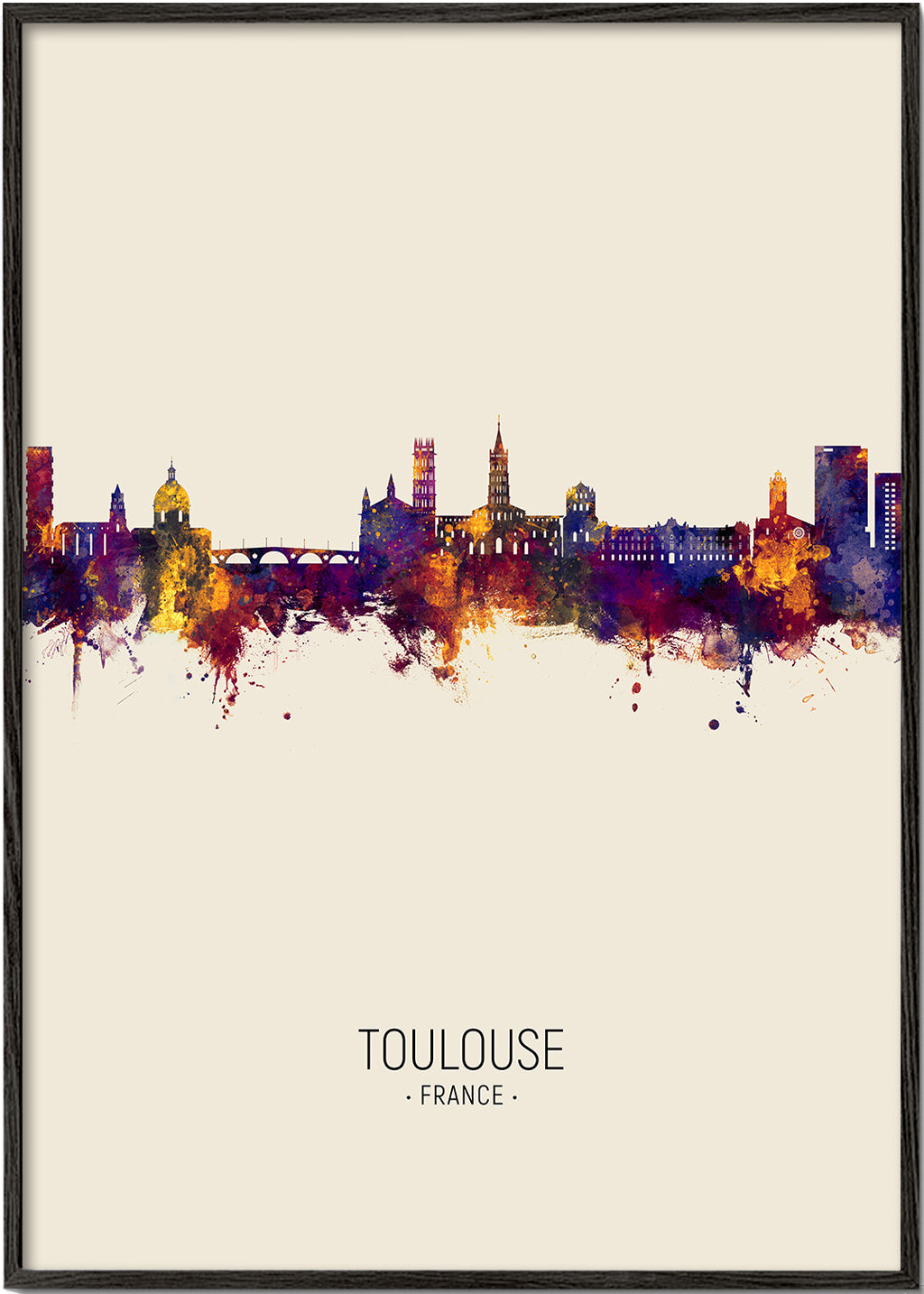 Obraz města Toulouse akvarel