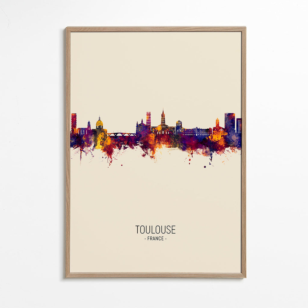 Obraz města Toulouse akvarel
