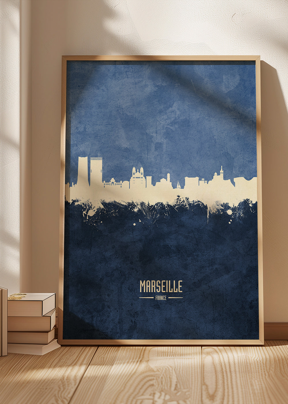 Obraz města: panorama Marseille v modré