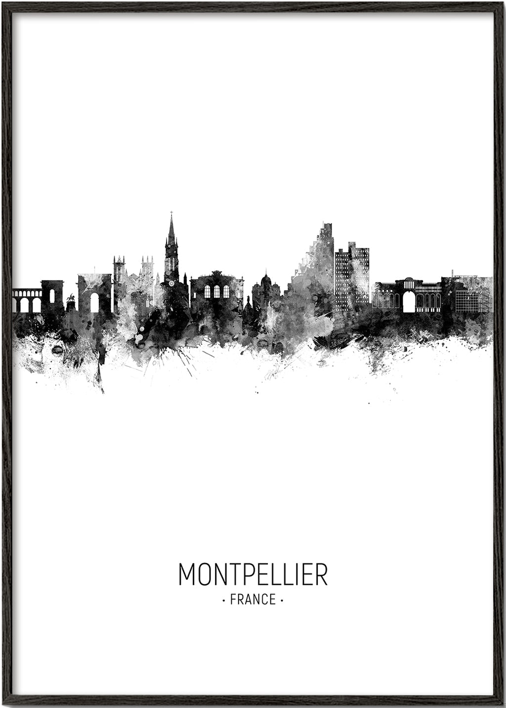 Cestovatelský plakát Montpellier panorama