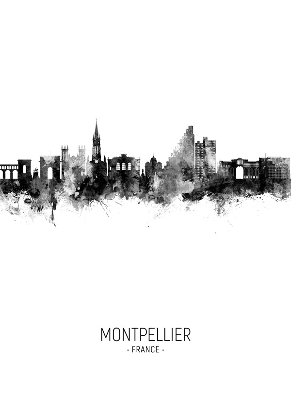 Cestovatelský plakát Montpellier panorama