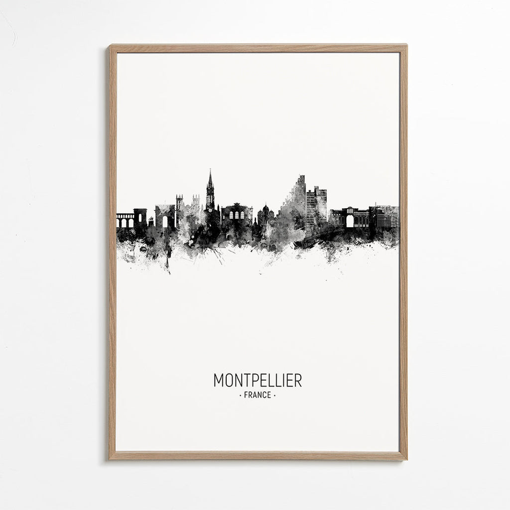Cestovatelský plakát Montpellier panorama