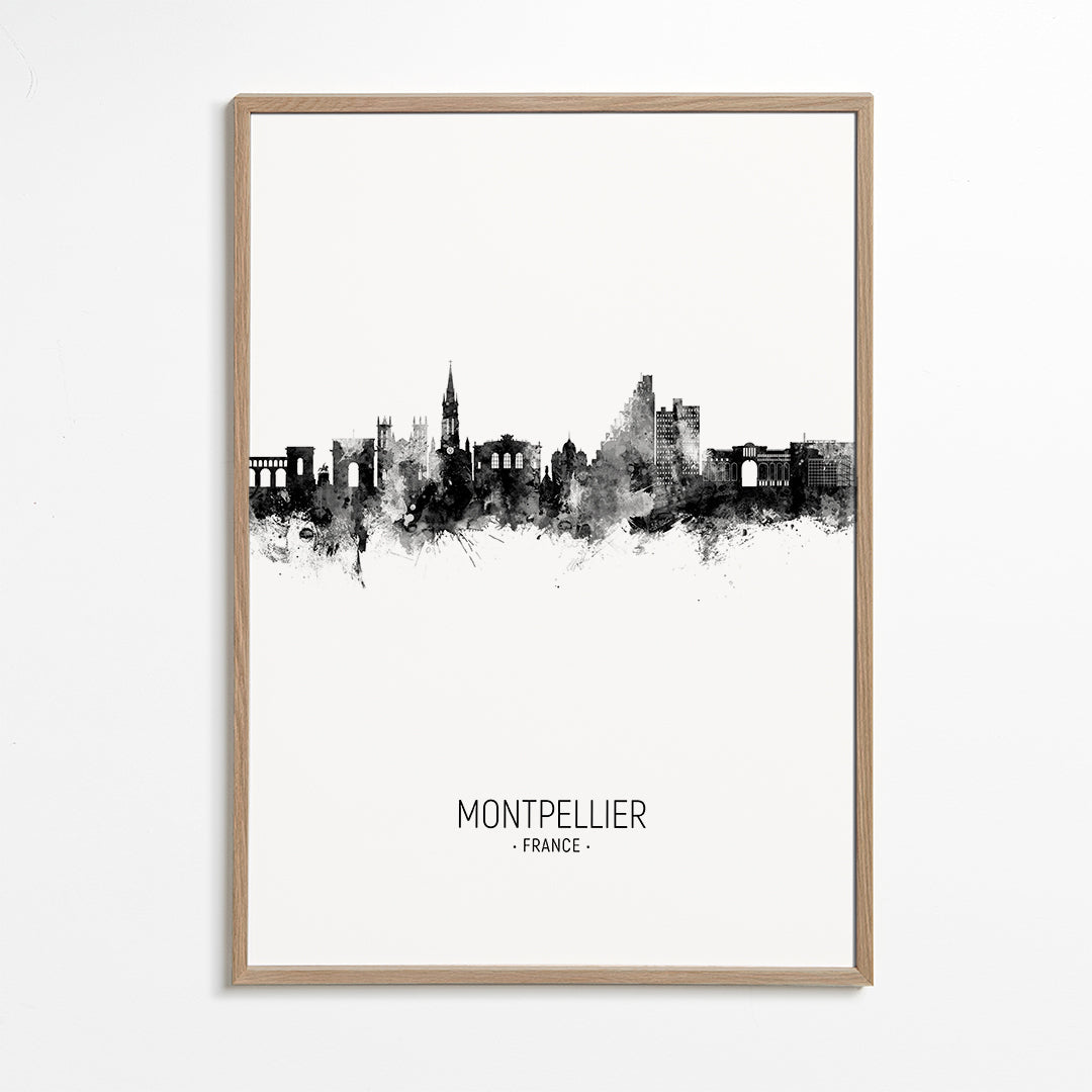 Cestovatelský plakát Montpellier panorama