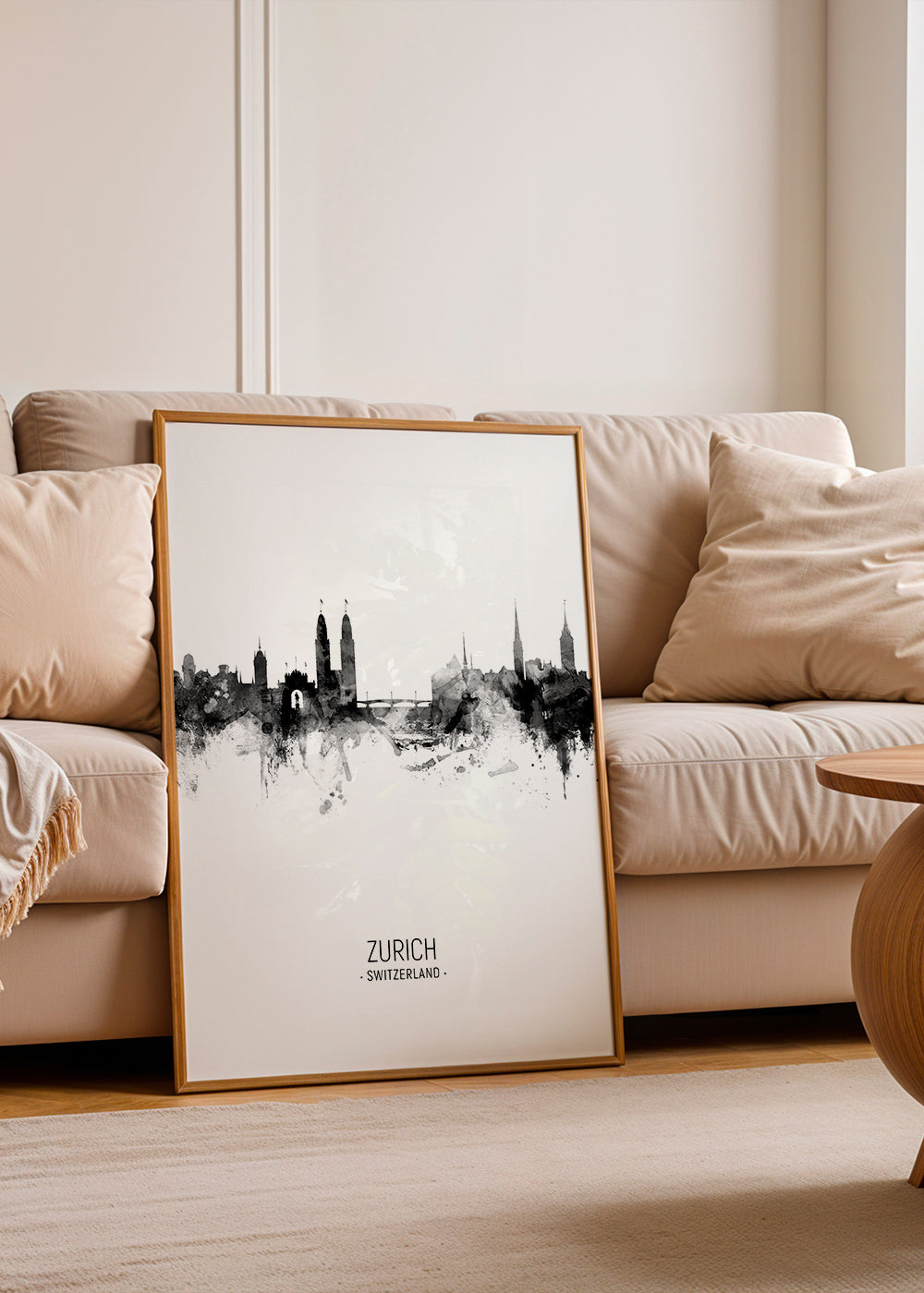 Obraz do kuchyně Zurich skyline v inkoustu