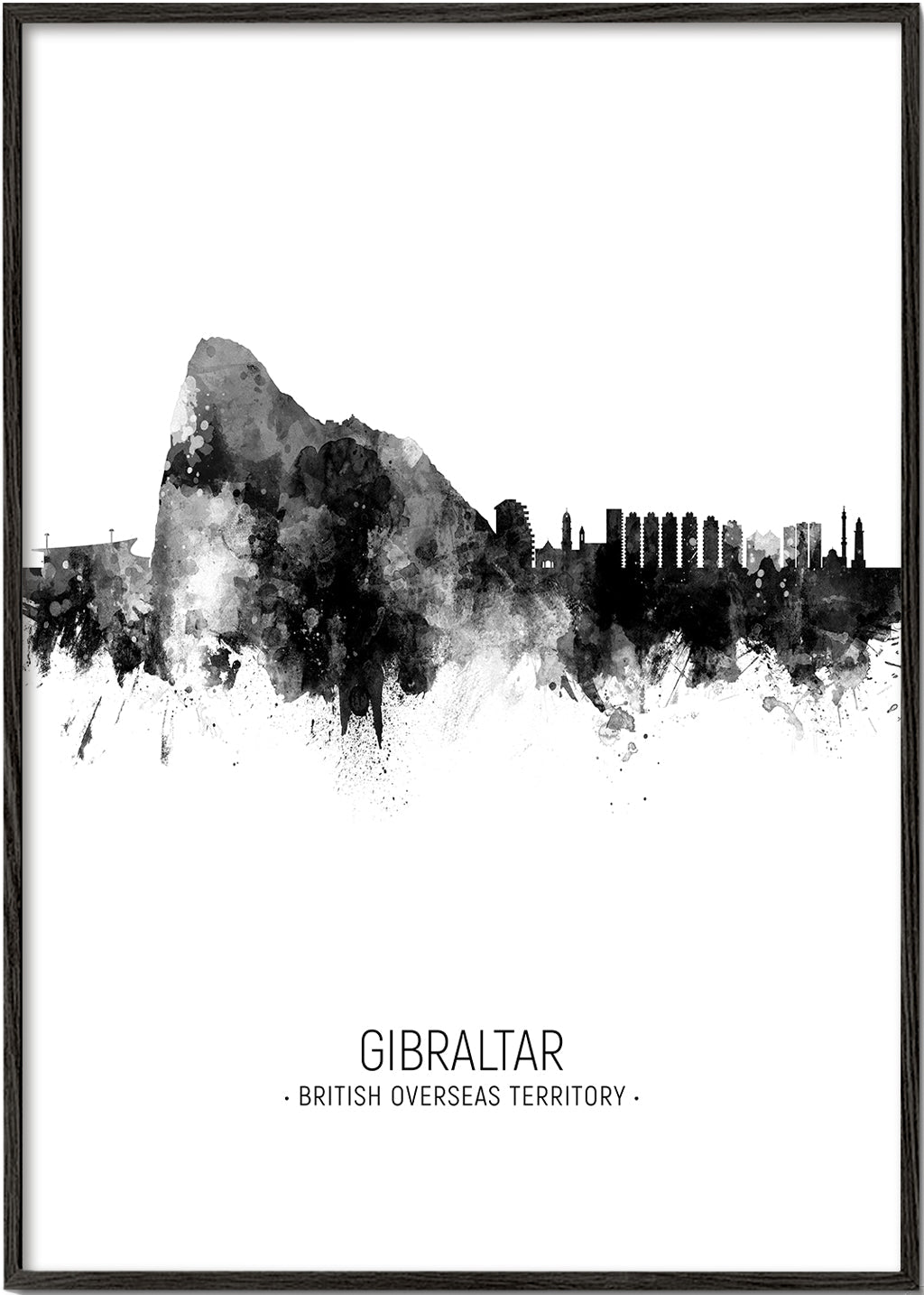 Obraz do kuchyně Gibraltar silueta černobílá