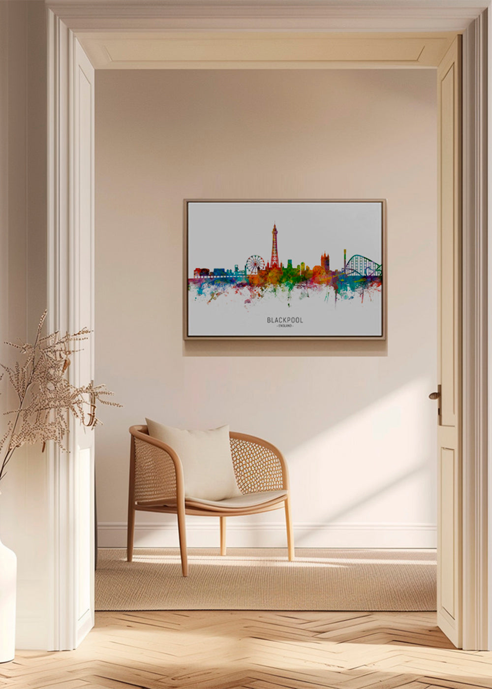 Plakát Blackpool akvarel vícebarevný