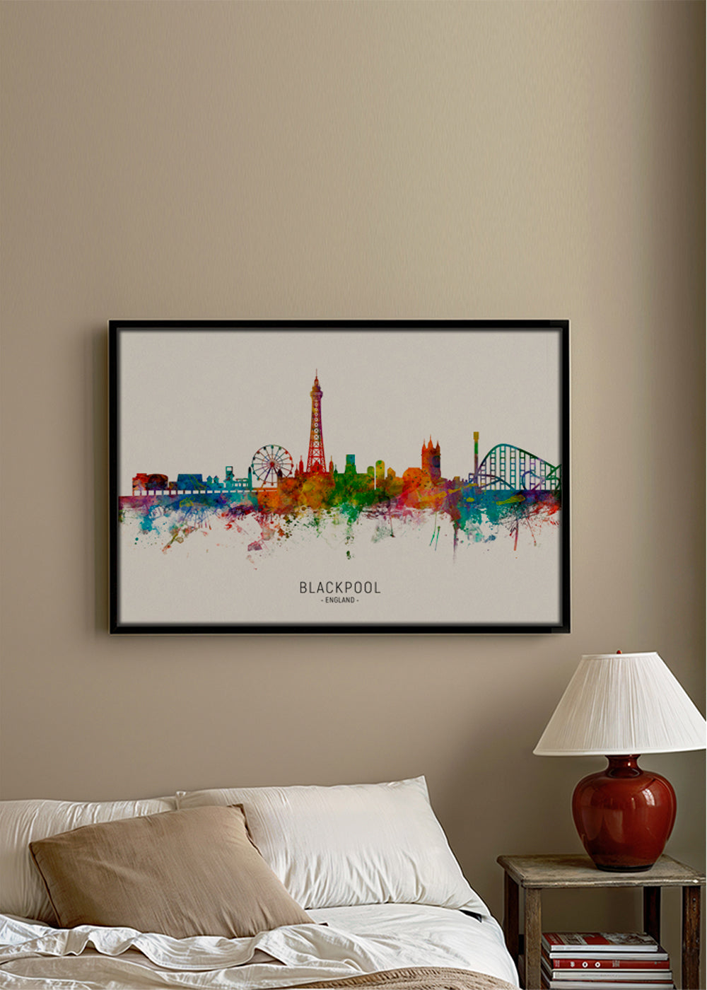 Plakát Blackpool akvarel vícebarevný